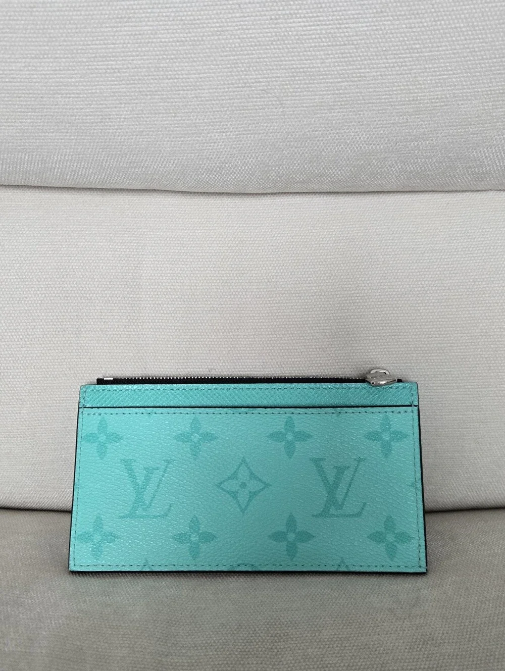 RARE❗️Louis Vuitton Miami Green Taigarama Coin Card Holder
